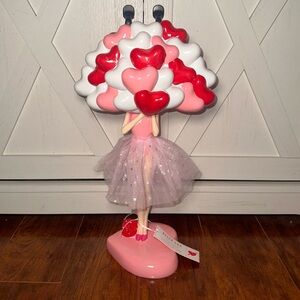 Bella Lux Valentines Girl in Tutu with Hearts Balloons